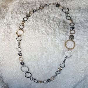 Lia Sophia multi textured flat circles metal